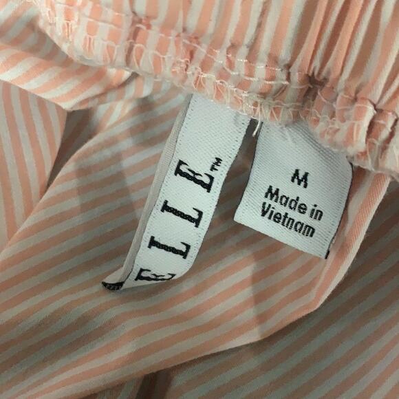 ELLE EMBROIDERY PEACH & WHITE BLOUSE‎ SIZE M - Picture 5 of 6